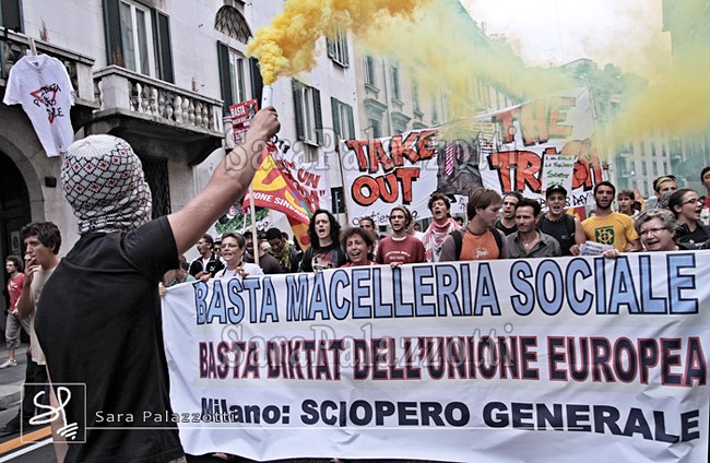 Manifestazione di protesta a Milano 06.09.2011