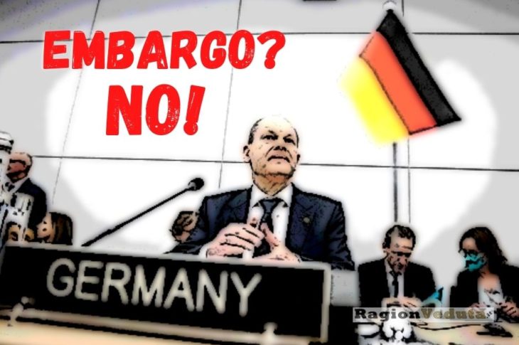 Scholz, cancelliere tedesco: niente embargo contro la Russia