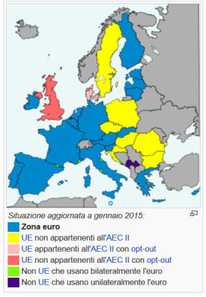 Mappa moneta Euro 2015