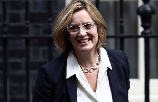 Amber Rudd, ministra degli interni britannica.