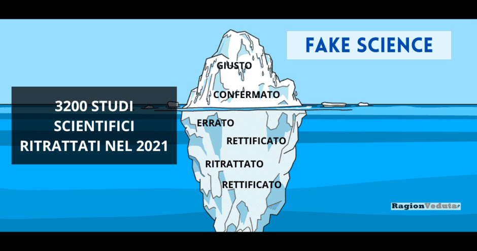 L'iceberg degli errori scientifici e degli studi rettificati.